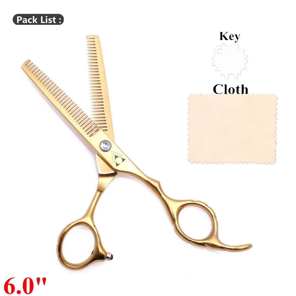 Professional Hair Thinning Scissors 5.5″/6″ – 440C Japanese Steel Hairdressing Scissors for Salon & Home (2001#)