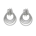 Geometric Hoop Earrings | Gold & Silver Zirconia Jewelry