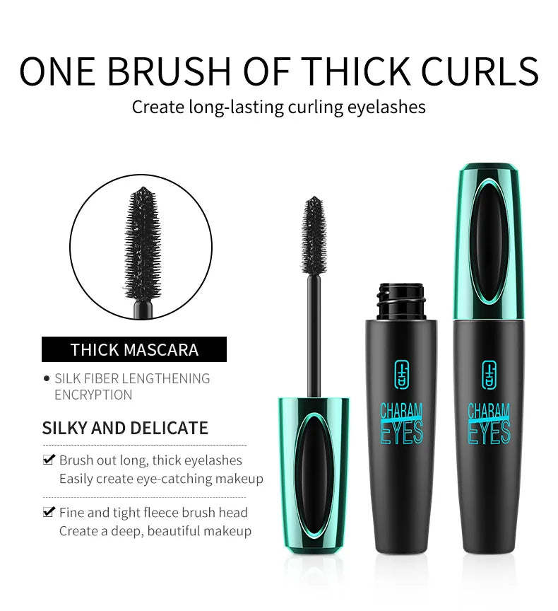 New 4D Silk Fiber Lash Mascara Waterproof VIBELY 3d Mascara For Eyelash Extension Black Thick Lengthening Eye Lashes Cosmetics✅FREE UK Delivery