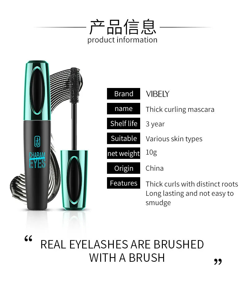 New 4D Silk Fiber Lash Mascara Waterproof VIBELY 3d Mascara For Eyelash Extension Black Thick Lengthening Eye Lashes Cosmetics✅FREE UK Delivery