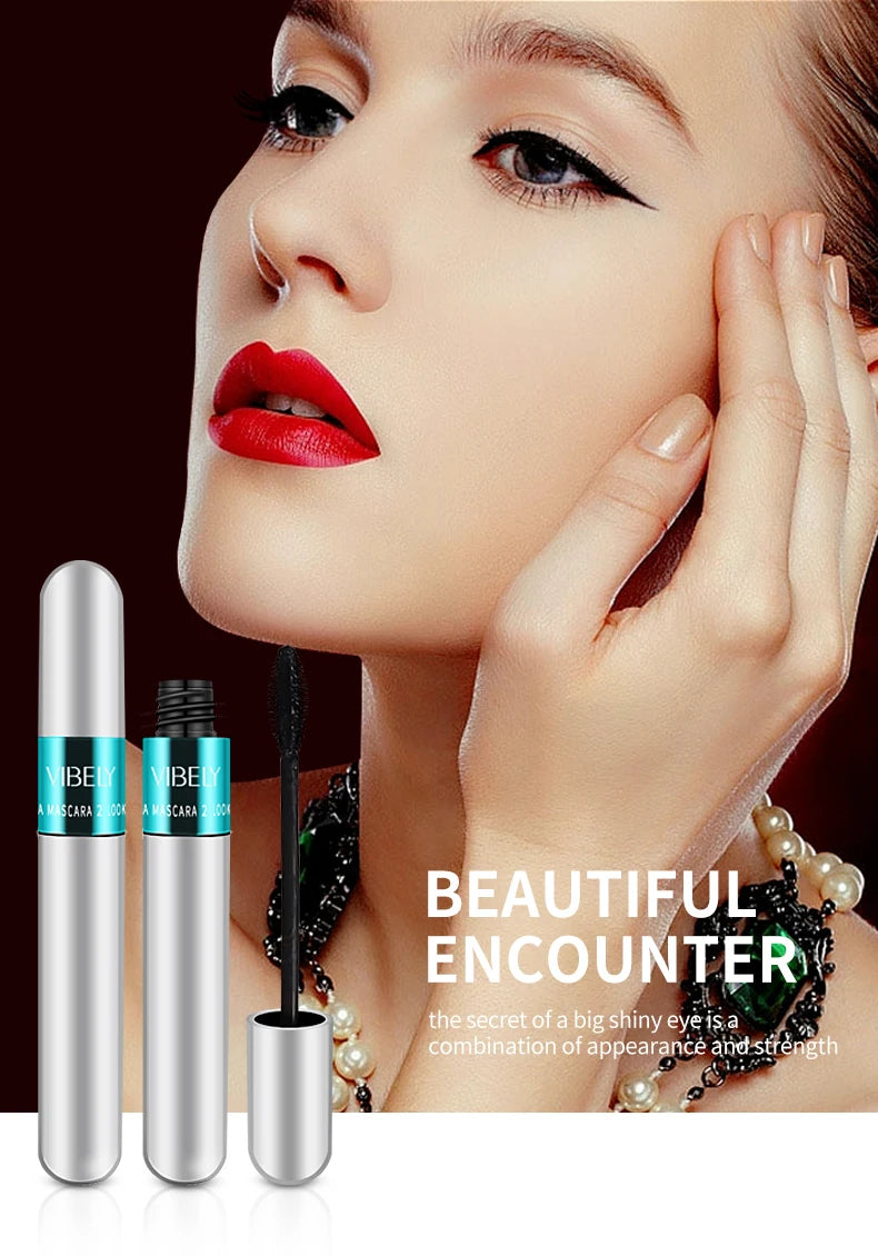New 4D Silk Fiber Lash Mascara Waterproof VIBELY 3d Mascara For Eyelash Extension Black Thick Lengthening Eye Lashes Cosmetics✅FREE UK Delivery