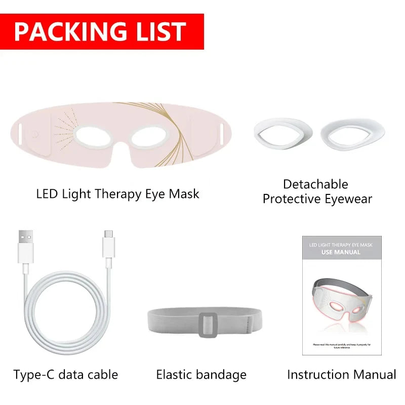 Silicone Red & Infrared Light Therapy LED Mask – Rejuvenating Face & Eye Skin Care Device ✅FREE UK Delivery
