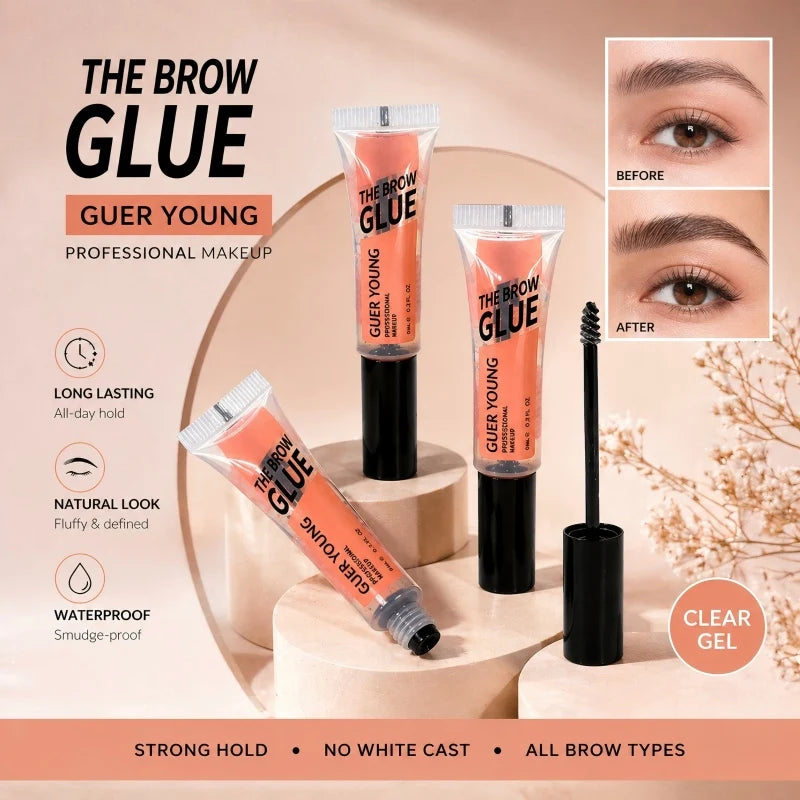 Low MOQ 6ml Herbal Transparent Eyebrow Gel Waterproof Crystal Clear Eyebrow Glue Source Factory Small Batch Wholesale✅FREE UK Delivery