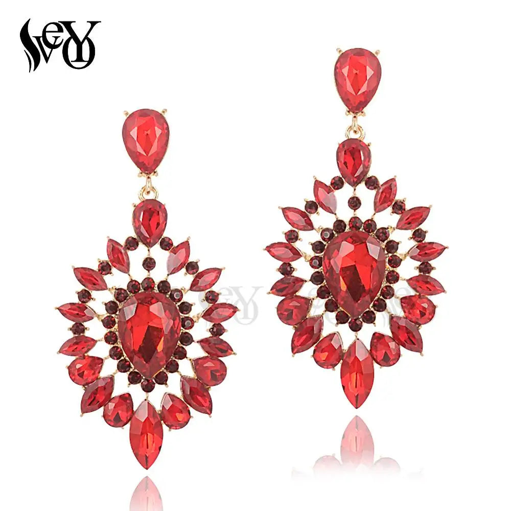 Luxury Crystal Drop Earrings – Wedding & Party