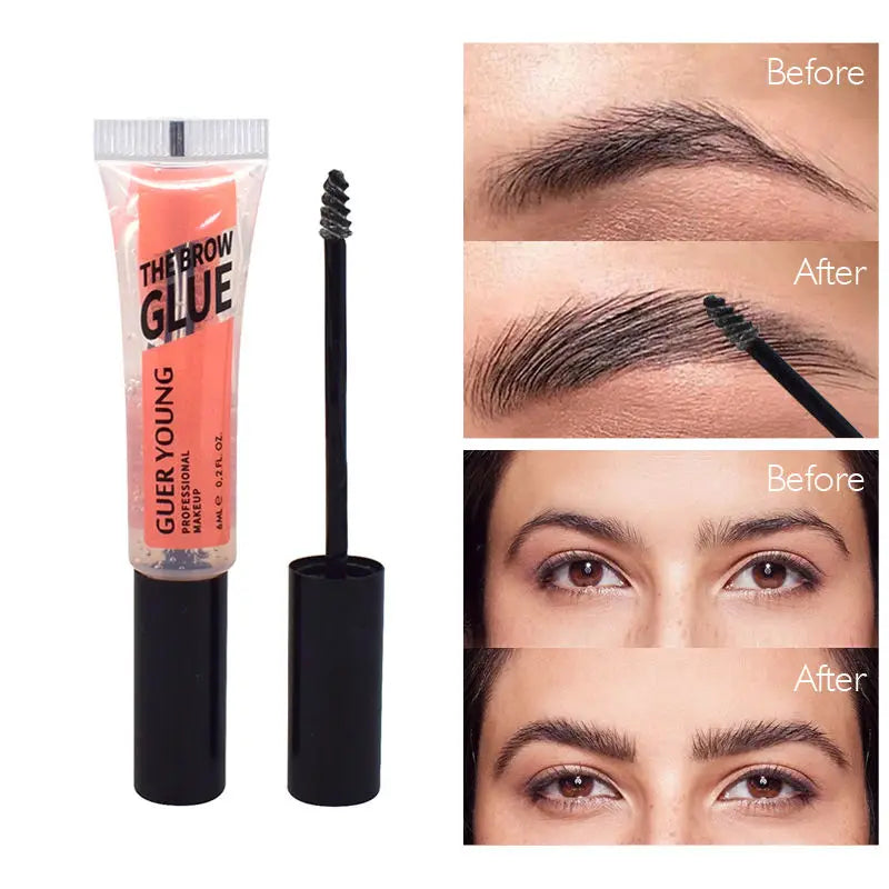 Low MOQ 6ml Herbal Transparent Eyebrow Gel Waterproof Crystal Clear Eyebrow Glue Source Factory Small Batch Wholesale✅FREE UK Delivery