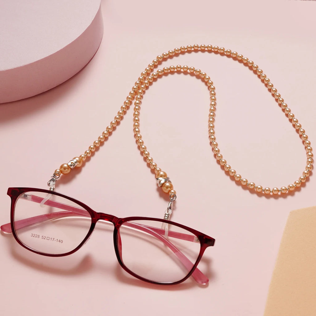 Purple Pearl Sunglasses Chain – Beaded Lanyard for Glasses, Masks & Eyewear✅FREE UK Delivery