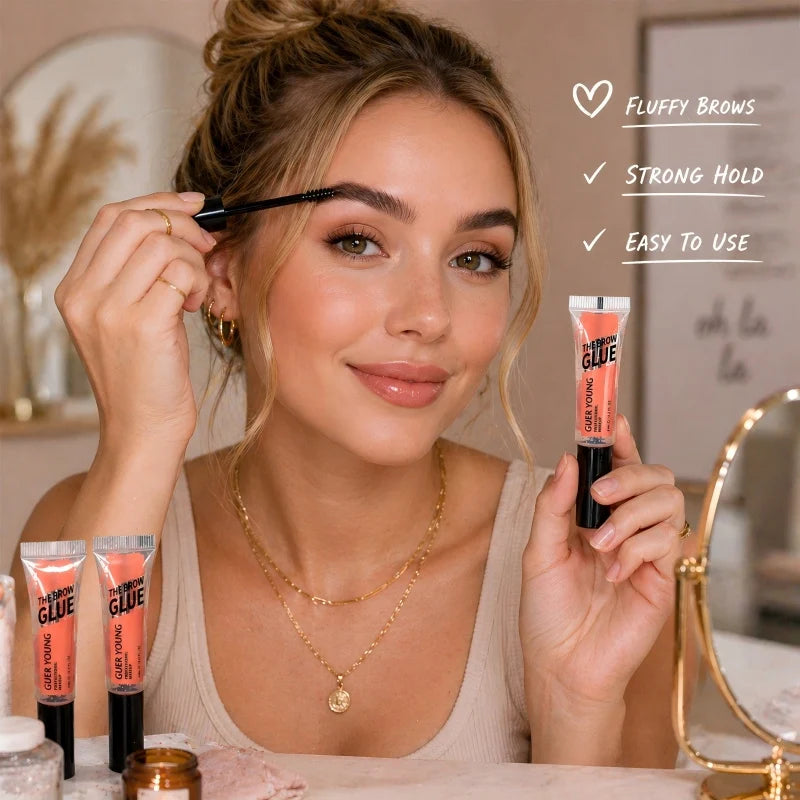 Low MOQ 6ml Herbal Transparent Eyebrow Gel Waterproof Crystal Clear Eyebrow Glue Source Factory Small Batch Wholesale✅FREE UK Delivery