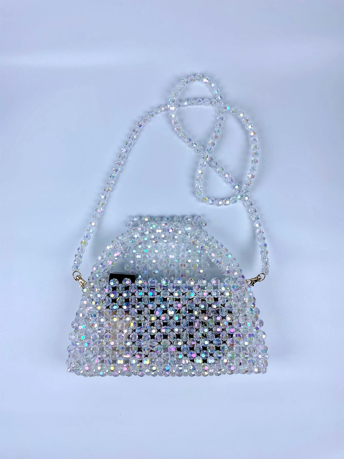 Elegant Beaded Handbag | Luxury Acrylic Crossbody Bag