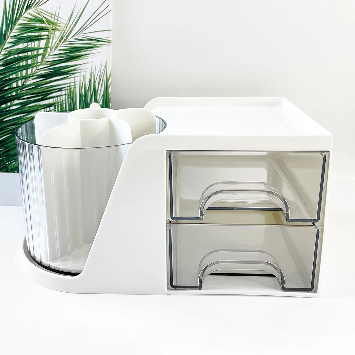 360° Rotating Eyelash Tool Storage Box – Multifunctional Makeup Organiser with Disposable Micro Brushes