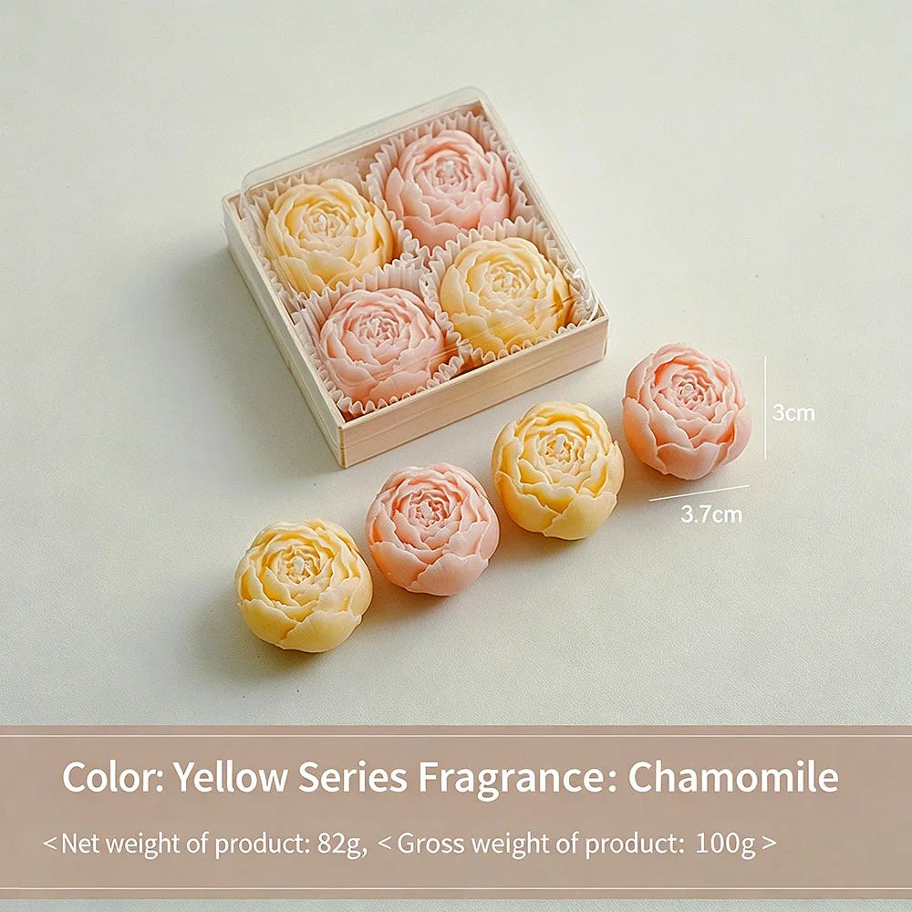 Romantic Rose Candle Gift Set | Soy Wax Floral Candles for Home & Gifting