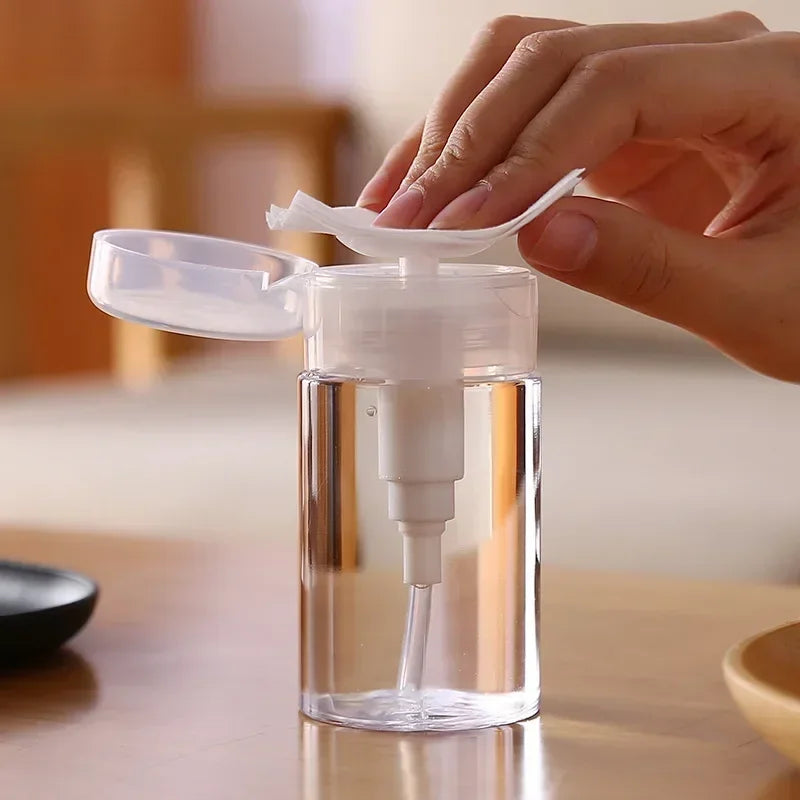 Refillable Press Pump Bottle | Nail Polish Remover & Liquid Dispenser