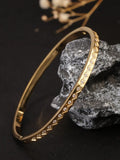 18K Gold Plated Geometric Rhombus Cuff Bracelet – Sparkling Rhinestone, Stainless Steel, Elegant Minimalist Jewelry for Women ✅FREE UK Delivery