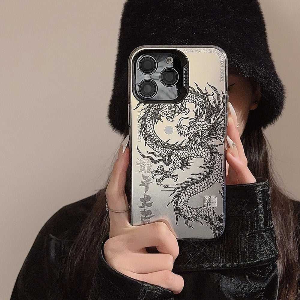 Dragon Totem Acrylic iPhone Case | Shockproof Cover with Screen Protector