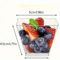 Plastic Square Dessert Cups, Small Appetizer Cups, Plastic Cup for Puddings, Chocolate Cakes, Gathering Wedding Party Supplies