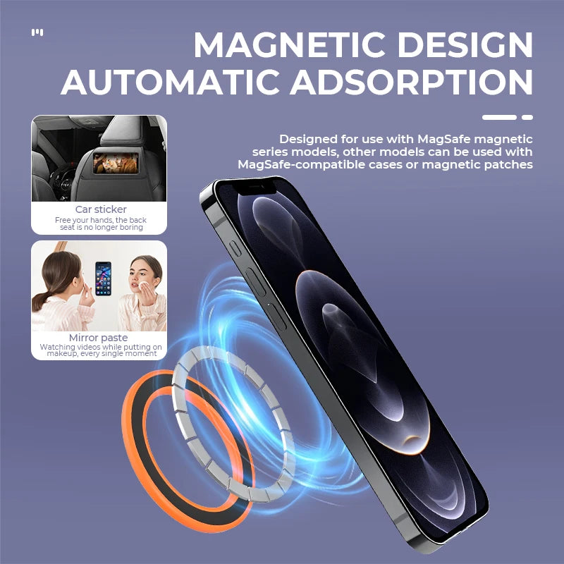 Magnetic Ring Holder For iPhone 14 13 12,Magnet Wall Mobile Phone Holder Magnetic For MagSafe,Car Phone Stand,Sticker Stand