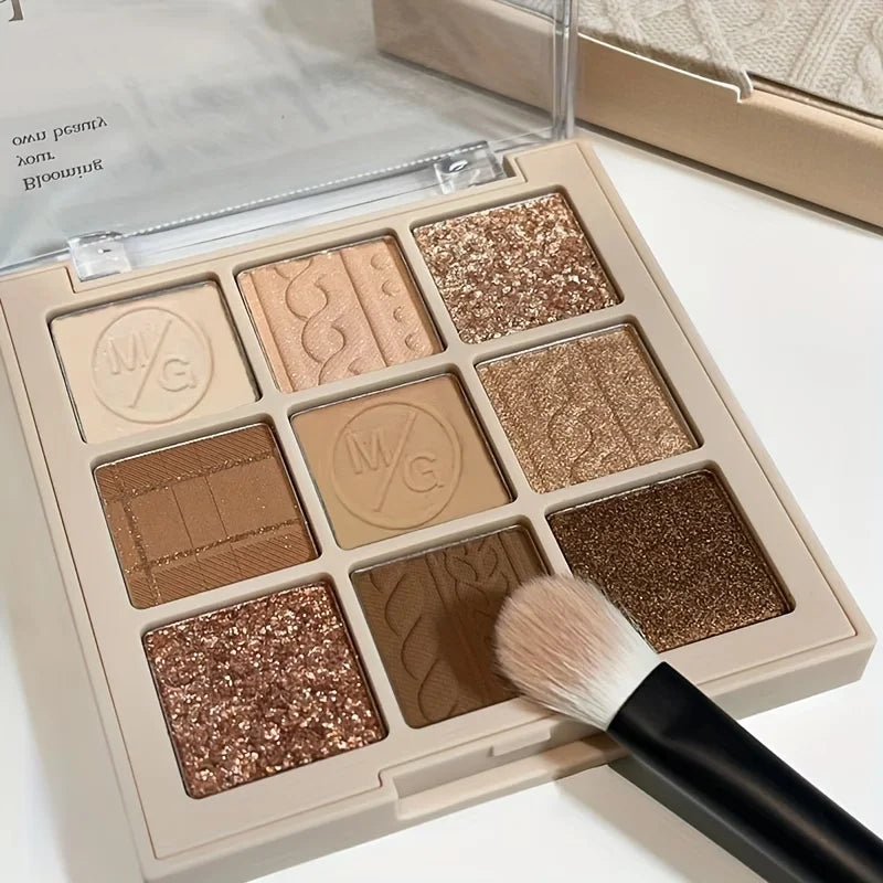 9-Shade Earth Tone Eyeshadow Palette