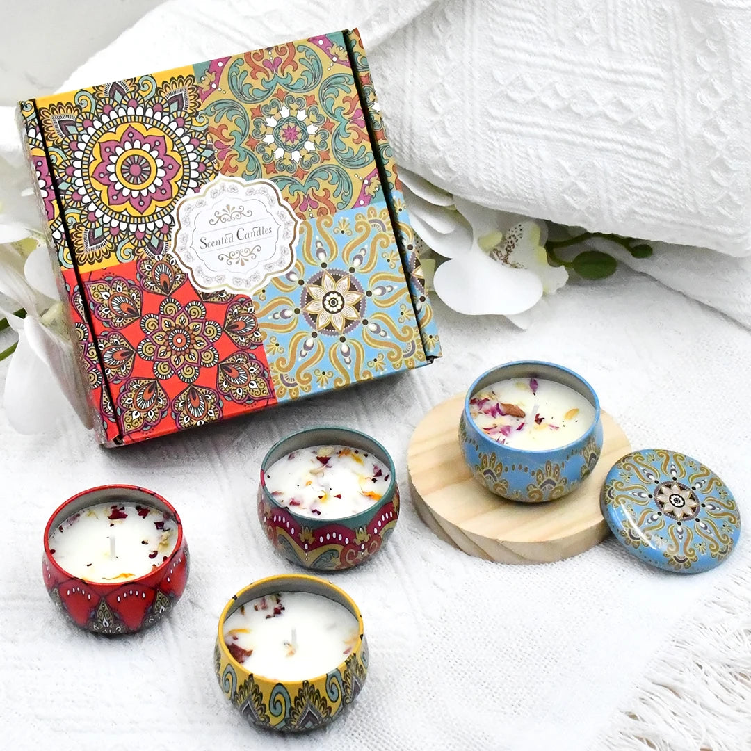 Arabian Nights Scented Candle Set | 4-Piece Gift Box