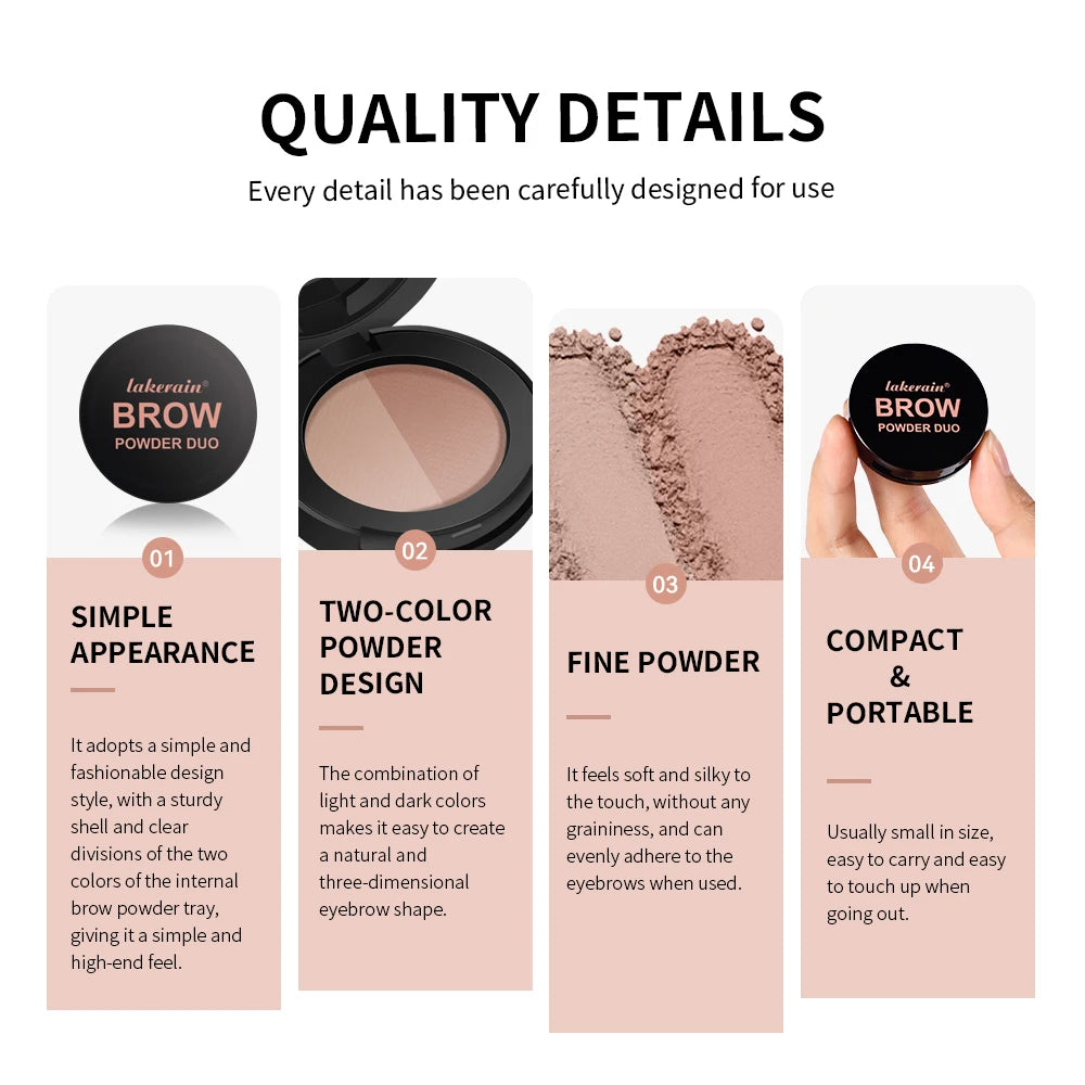 2-in-1 Waterproof Eyebrow & Contour Powder Duo
