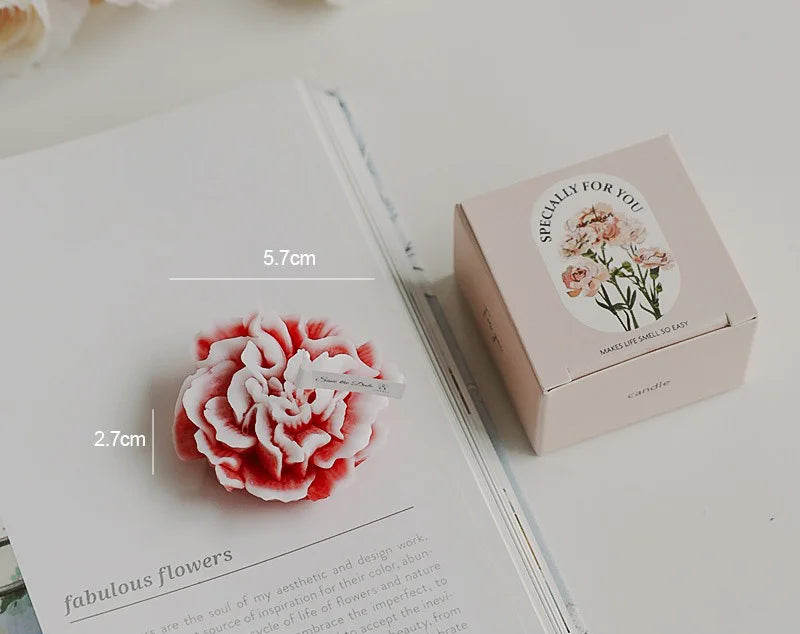 Handmade Carnation Scented Candle | Soy Wax Aromatherapy Candle for Home & Gifts