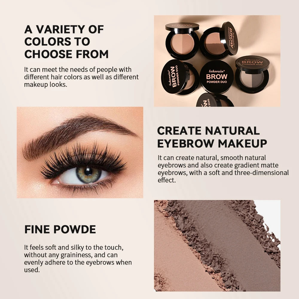 2-in-1 Waterproof Eyebrow & Contour Powder Duo