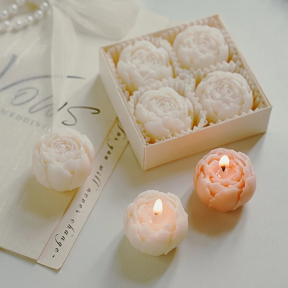 Romantic Rose Candle Gift Set | Soy Wax Floral Candles for Home & Gifting
