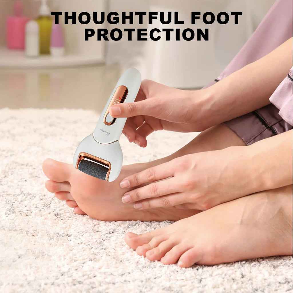 Hatteker Electric Foot File USB Rechargeable Callus Remover Pedicure Device Foot Care Tool for Heel Hard Skin Removal Waterproof