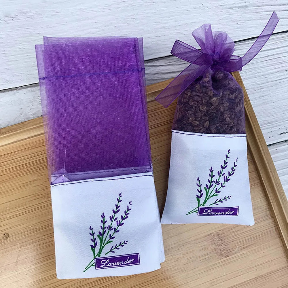 20pcs/ Lace Linen Sachet, Empty Bag Purple Strap Mesh Sachet Sachet Bag Suitable for Living Room Room, Study, Aromatherapy Bags