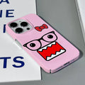 Cute Domo-kun Phone Case – Glossy Hard PC Cover for iPhone 16 15 14 13 12 11 Pro Max XS XR XSMax 6 7 8 Plus✅FREE UK Delivery
