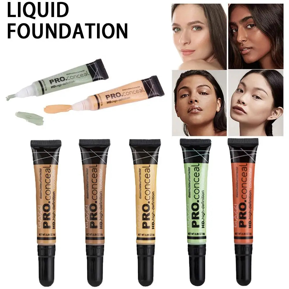 Hose Liquid Foundation Matte Nude Makeup Facial Foundation Highlight Concealer Oil Control Full Coverage Foundation for Brighten✅ FREE UK Delivery