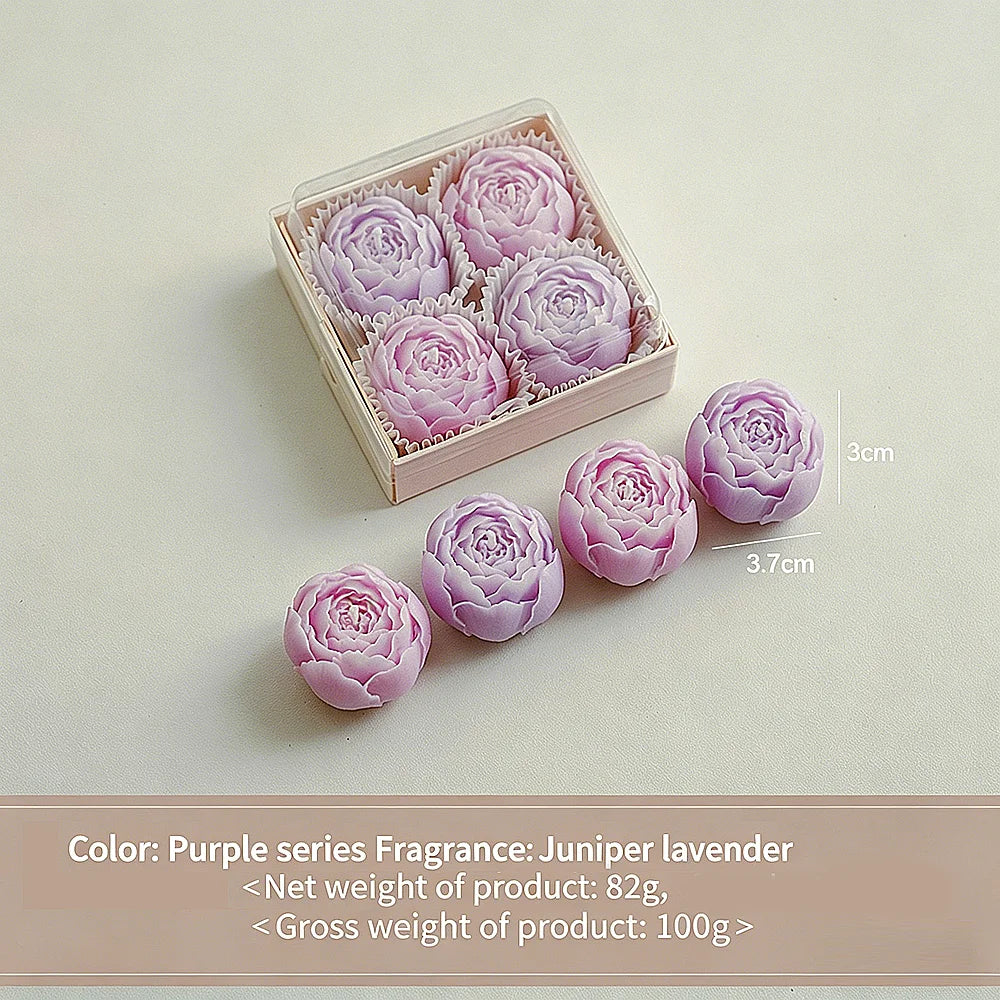 Romantic Rose Candle Gift Set | Soy Wax Floral Candles for Home & Gifting