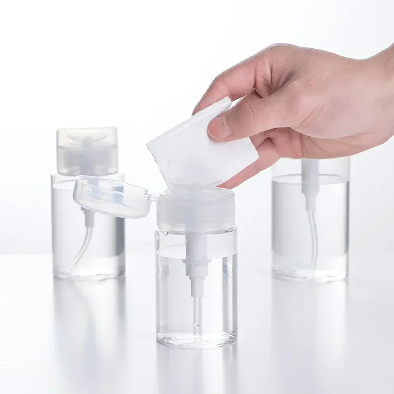 Refillable Press Pump Bottle | Nail Polish Remover & Liquid Dispenser