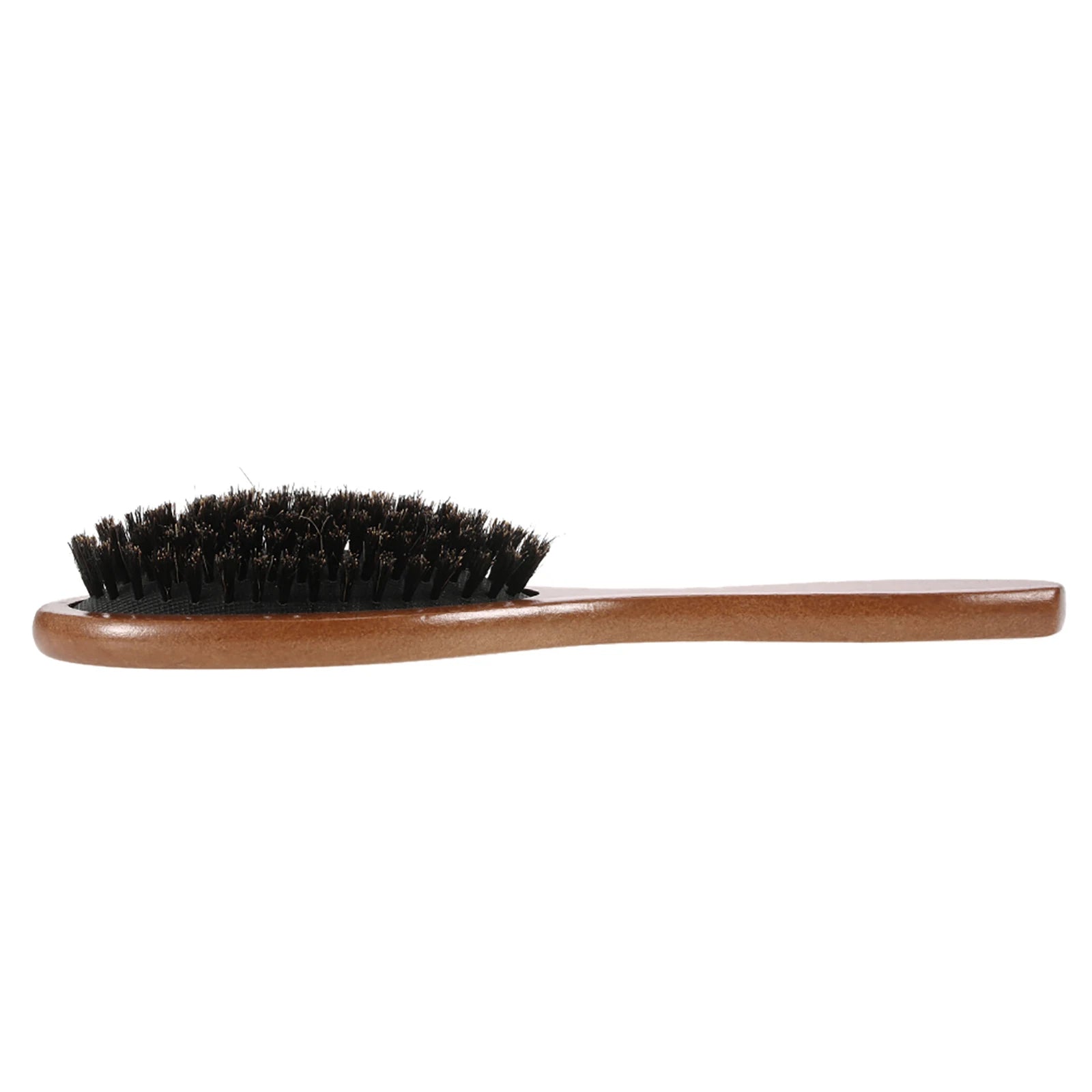 Natural Boar Bristle Hair Brush Comb Oval Anti-static Paddle Hair Extension Brush Scalp Massage Beech Wooden Handle