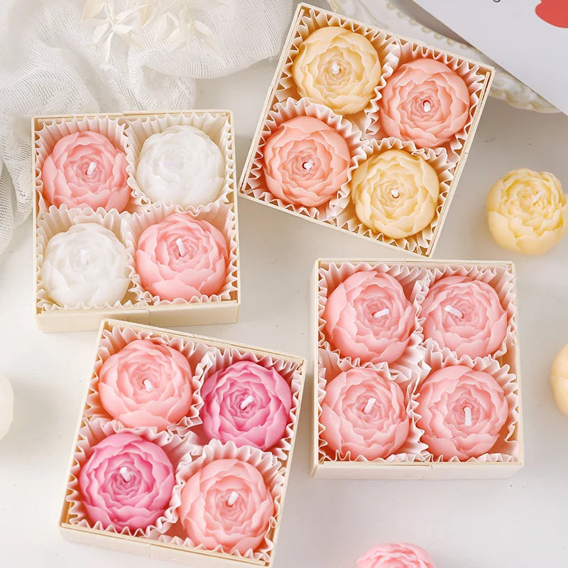 Rose Flower Scented Candle Gift Box | Valentine's & Anniversary Set