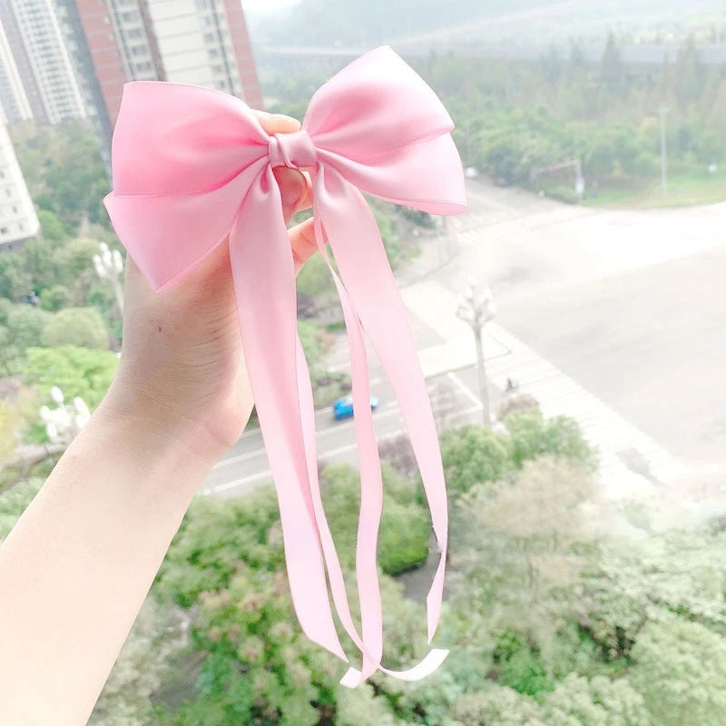 Sweet Simple Temperament Girl Bow Floaty Hair Clip Ribbon Chinese Style Everything