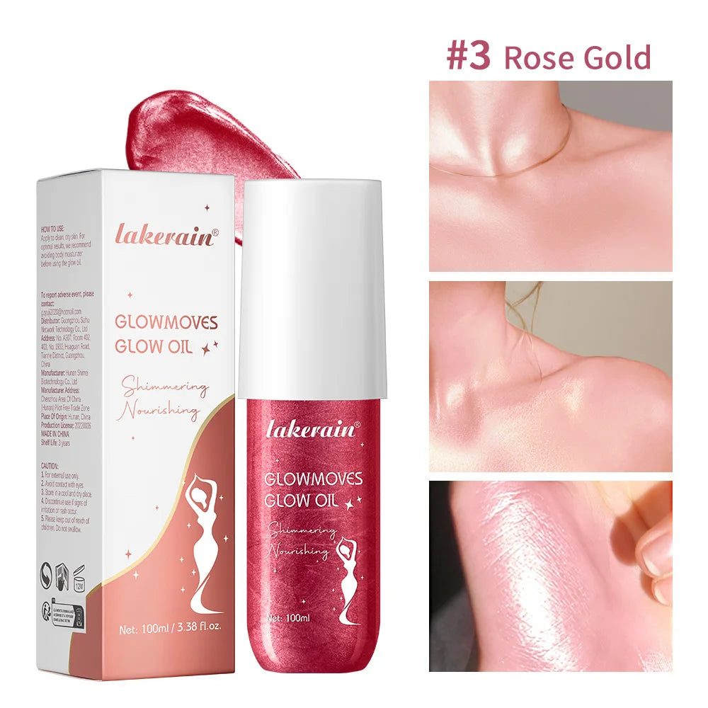Lakerain Shiny Body Oil Full-Body Highlight Moisturizing Skin Nourishment Body Oil for Smooth And Gleaming Skin✅ FREE UK Delivery