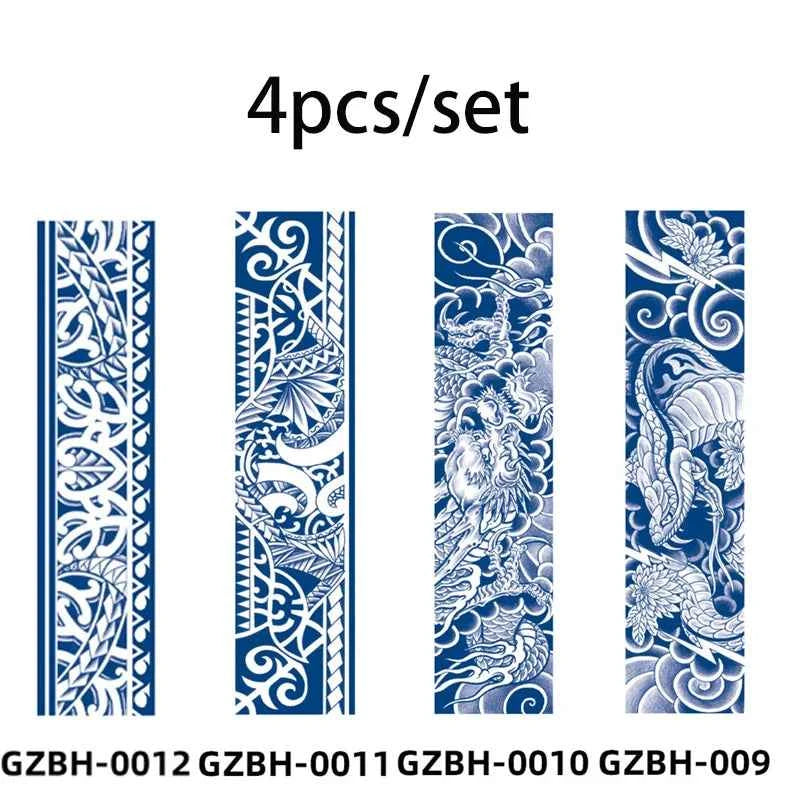 Armband Waterproof Temporary Tattoo Sticker arm and shoulder tattoos for men False Waist Arm Foot Strip Tattoos for Girl Women