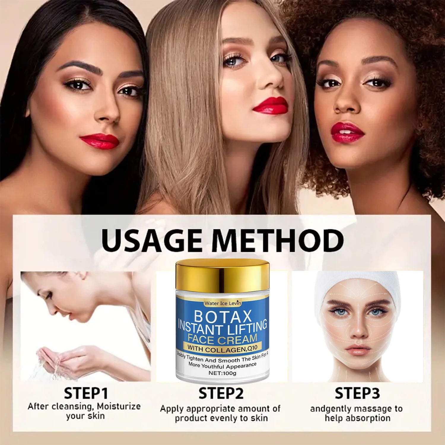 Instant Lifting Face Cream | Collagen & Q10 Anti-Aging