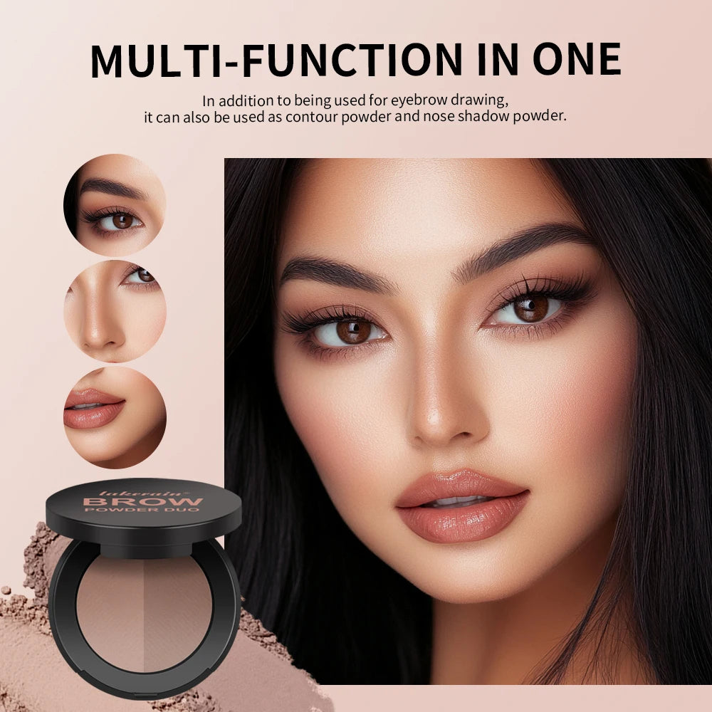 2-in-1 Waterproof Eyebrow & Contour Powder Duo