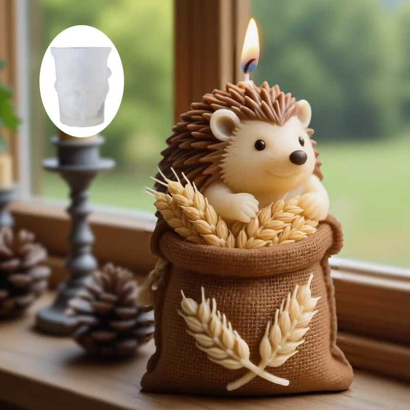 Hedgehog Candle Mould | Silicone Mold for Scented Candles & Wax Crafts