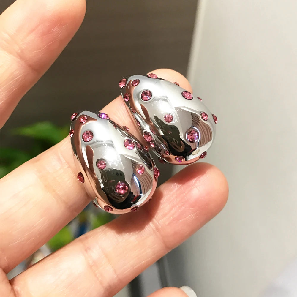 18K PVD Gold Teardrop Earrings – Waterproof Steel