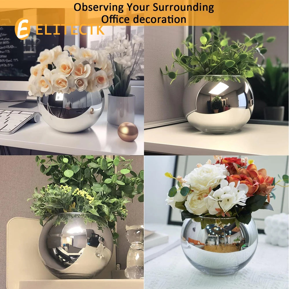 Convex Glass Candy Dish | Desk Organiser & Decorative Vase for Home Office