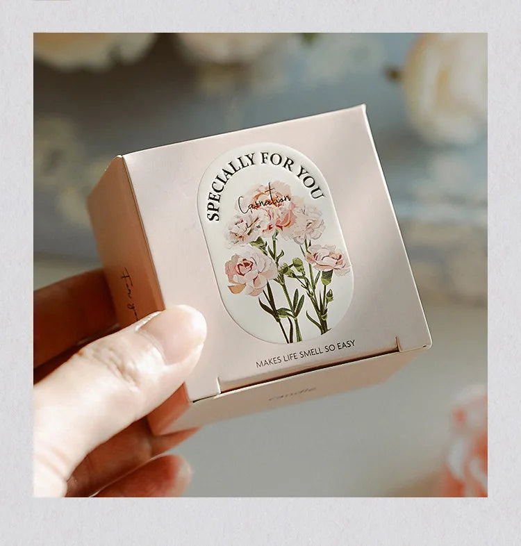 Handmade Carnation Scented Candle | Soy Wax Aromatherapy Candle for Home & Gifts