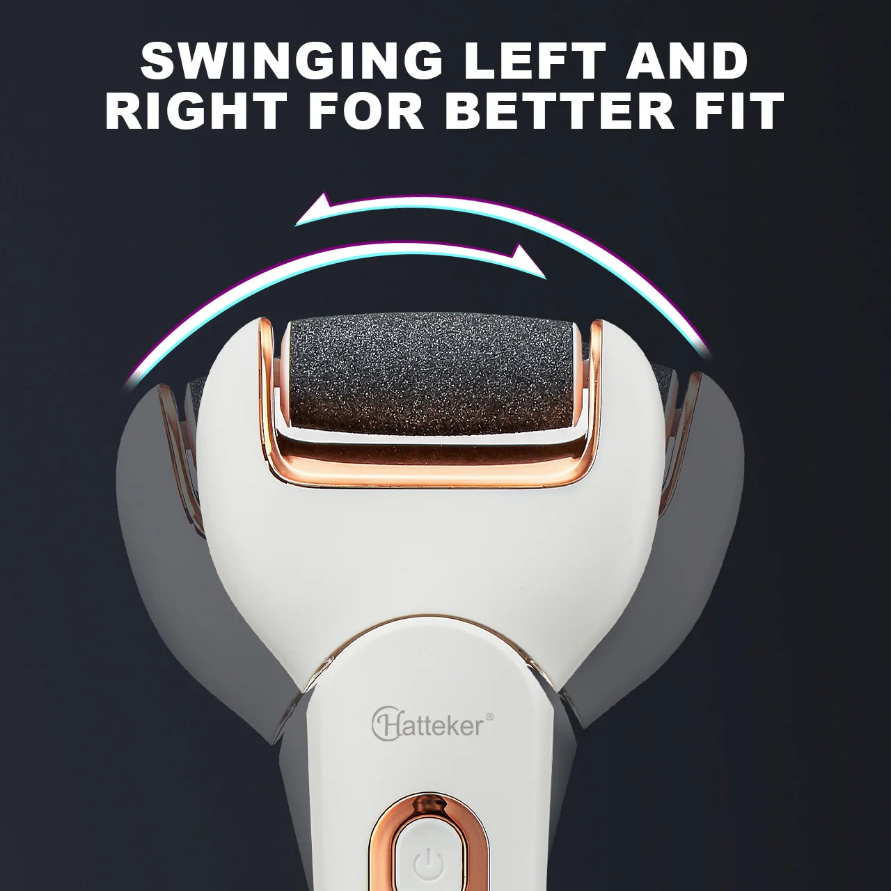 Hatteker Electric Foot File USB Rechargeable Callus Remover Pedicure Device Foot Care Tool for Heel Hard Skin Removal Waterproof