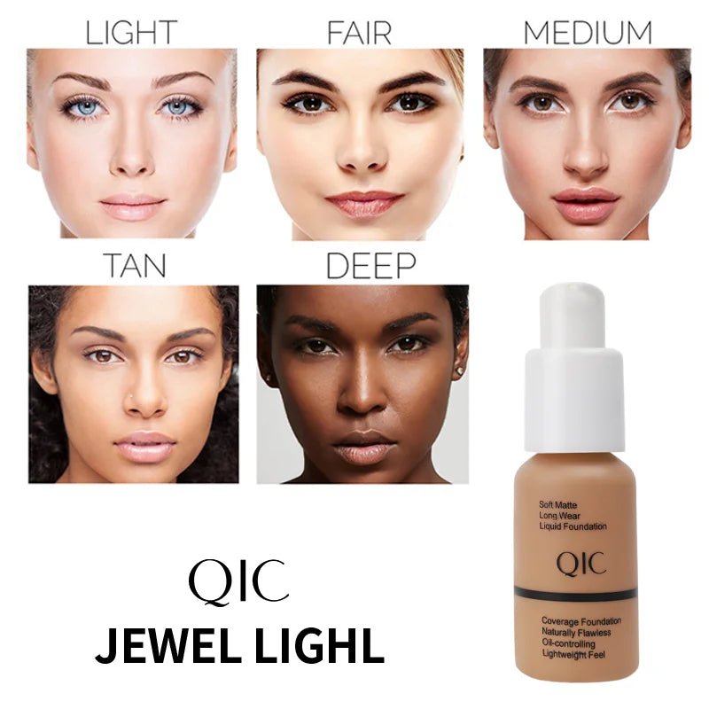 QIC Matte Liquid Foundation – Full Coverage & Oil Control | ✅ FREE UK Delivery