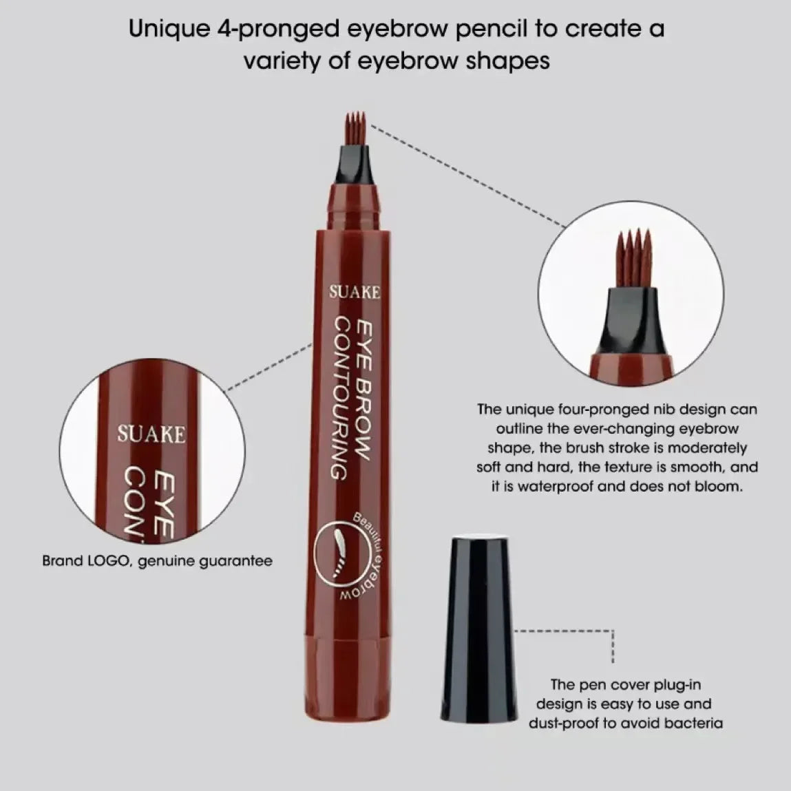4-Tip Microblading Eyebrow Pen – Waterproof Natural Look