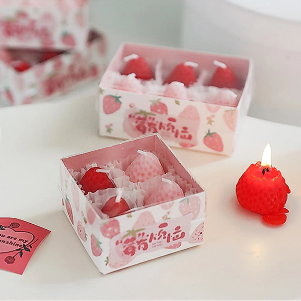 Strawberry Soy Wax Aromatherapy Candle