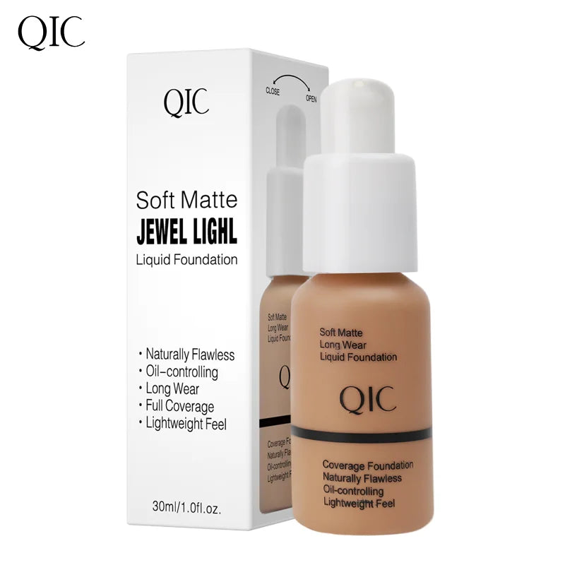 QIC Matte Liquid Foundation – Full Coverage & Oil Control | ✅ FREE UK Delivery