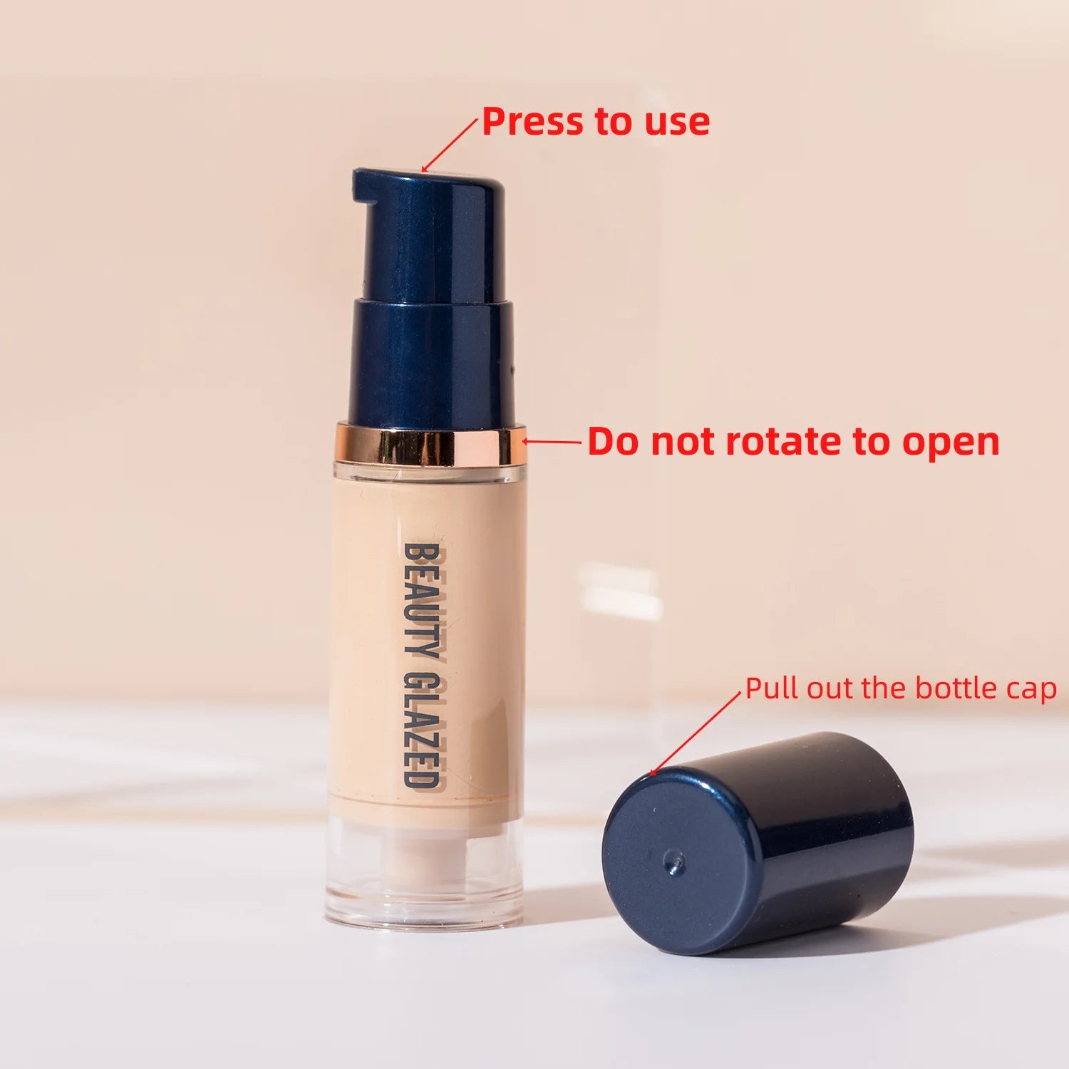 Beauty Glazed 3-Piece Makeup Set | Foundation + Primer + Sponge | ✅ FREE UK Delivery