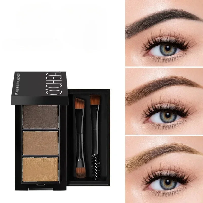 3-in-1 Tri-Color Eyebrow Powder Kit