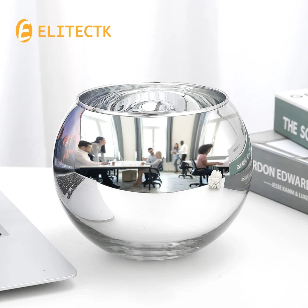 Convex Glass Candy Dish | Desk Organiser & Decorative Vase for Home Office
